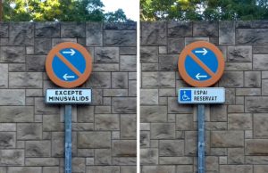 Igualada actualitza els senyals d’espais reservats eliminant la paraula ‘minusvàlids’