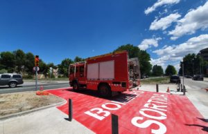 Nova sortida exclusiva per als bombers a l’avinguda Catalunya d’Igualada