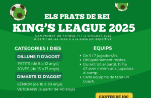 Els Prats de Rei prepara la King’s League 2025, un campionat de futbol per a totes les edats