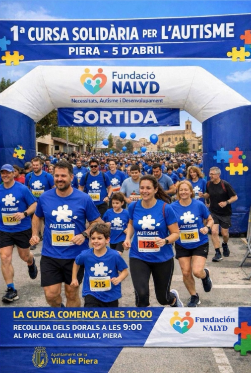 Piera acollirà la 1a Cursa Solidària per l’Autisme el pròxim 5 d’abril